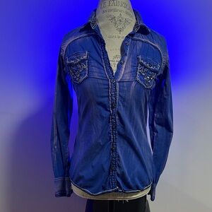 Blue/Purple Roar Button-Up Shirt